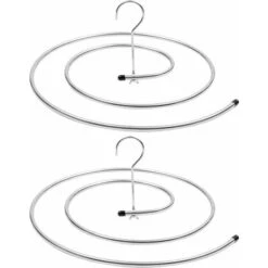 2 Pièces Spirale En Forme De Séchage Rack Acier Inoxydable Blanchisserie Stand Cintre Rotatif