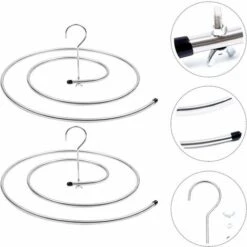 2 Pièces Spirale En Forme De Séchage Rack Acier Inoxydable Blanchisserie Stand Cintre Rotatif -Wenko || Grohe || HOMCOM Soldes 80348587 5