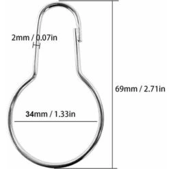 40 Pack Anneaux De Rideau De Douche Crochets Suspendus Pour Tri Et Organisation -Wenko || Grohe || HOMCOM Soldes 80868517 4