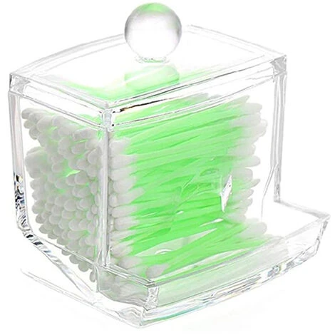Boîte De Coton-Tige, Boîte à Bâtonnets Coton-Tige Bud Cosmetics Maquillage Titulaire Boîte De Rangement Organisateur, Transparent 7 Boîte De Coton-Tige, Boîte à Bâtonnets Coton-Tige Bud Cosmetics Maquillage Titulaire Boîte De Rangement Organisateur, Transparent – Image 5