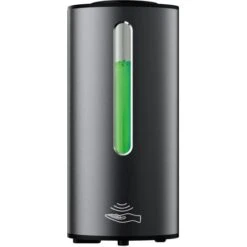 Distributeur De Savon Liquide Automatique Commercial Mural Noir Mat Grande Capacité 380 ML