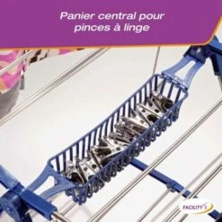 Étendoir à Linge Inox Avec Porte Cintres -Wenko || Grohe || HOMCOM Soldes 8336 4