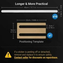 16 Pièces Autocollants Antidérapants Autocollants De Douche Bandes De Sécurité De Bain Transparent Auto-adhésif Antidérapant Bandes Autocollants Pour Baignoires Douches -Wenko || Grohe || HOMCOM Soldes 83753421 5