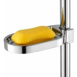 Porte-savon Support De Tige De Douche Réglable Chrome Porte-savon Diapositives Gadgets De Salle De Bain Pratiques