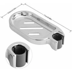 Porte-savon Support De Tige De Douche Réglable Chrome Porte-savon Diapositives Gadgets De Salle De Bain Pratiques -Wenko || Grohe || HOMCOM Soldes 83763130 3