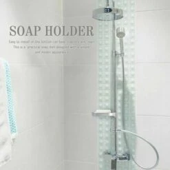 Porte-savon Support De Tige De Douche Réglable Chrome Porte-savon Diapositives Gadgets De Salle De Bain Pratiques -Wenko || Grohe || HOMCOM Soldes 83763130 5