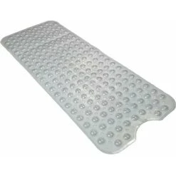 Tapis Baignoire Antidérapant. Anti-moisissure. Extra Long. Antibactérien. Tapis De Douche Hypoallergénique. Lavable En Machine. 100 40CM Clair
