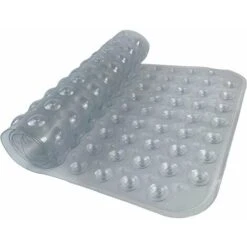 Tapis Baignoire Antidérapant. Anti-moisissure. Extra Long. Antibactérien. Tapis De Douche Hypoallergénique. Lavable En Machine. 100 40CM Clair -Wenko || Grohe || HOMCOM Soldes 85565153 3