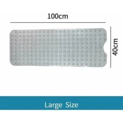 Tapis Baignoire Antidérapant. Anti-moisissure. Extra Long. Antibactérien. Tapis De Douche Hypoallergénique. Lavable En Machine. 100 40CM Clair -Wenko || Grohe || HOMCOM Soldes 85565153 4