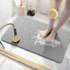 Tapis De Douche Antidérapant Avec Trous De Drainage, Séchage Rapide Anti Moisissure Doux Et Confortable Luffa Tapis De Bain Tapis De Douche Massant Pour Zones Humides (40x60cm, Gris) -Wenko || Grohe || HOMCOM Soldes 85565222 1