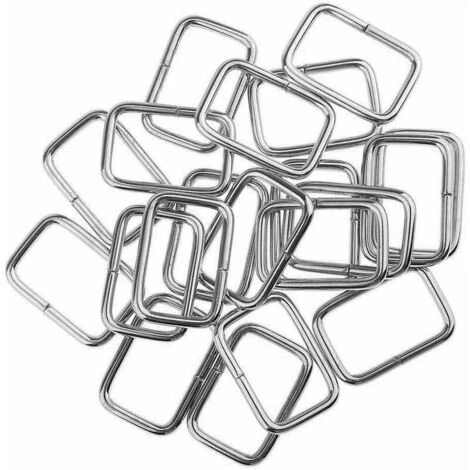 40 Pièces Rectangle Boucle En Métal Rectangle Anneau Boucle 32 Mm 38 Mm Pour Sacs à Main Sac à Dos - Argent 6 40 Pièces Rectangle Boucle En Métal Rectangle Anneau Boucle 32 Mm 38 Mm Pour Sacs à Main Sac à Dos - Argent – Image 4