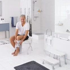 Tabouret Pliable De Salle De Bain 110 Kg Blanc A0050301 RIDDER -Wenko || Grohe || HOMCOM Soldes 8754144 4