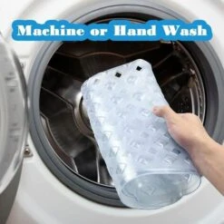 Tapis De Bain De Douche, 53x53cm Tapis De Baignoire Antidérapant, Tapis De Douches Antiderapant Carré à Ventouses, Anti Glisse Tapis, Lavable En Machine, Transparent -Wenko || Grohe || HOMCOM Soldes 87910772 5