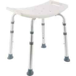 AREBOS Siège De Douche Tabouret De Douche à Hauteur Réglable Chaise De Douche Aluminium