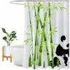 Rideau De Douche Imperméable, Lavable Et Résistant Aux Moisissures Pour Salle De Bains - Avec 12 Crochets, Polyester, Panda, 180X180cm -Wenko || Grohe || HOMCOM Soldes 88330026 1