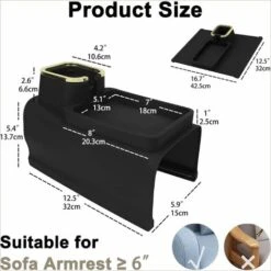 Plateau De Bras De Canapé, Plateau De Bras De Canapé En Silicone Avec Porte-gobelet Pour Canapé, Porte-gobelet Antidérapant, Téléphones Et Support à Distance (bleu) -Wenko || Grohe || HOMCOM Soldes 88373542 3