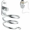 Support De Sèche-Cheveux,Porte Sèche-Cheveux Mural,Support Pour Sèche-Cheveux Pour Montage Mural Avec Perçage Pour Hôtel, Salle De Bain, WC, Barbier Aluminium,C