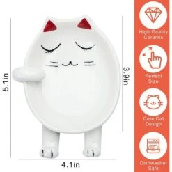 Repose-cuillère, Repose-cuillère En Céramique Pour Chat à Café Rouge Mignon, Repose-cuillère Pour Dessus De Cuisinière, Accessoires De Cuisine Pour Chat, Repose-cuillère Pour Comptoir De Cuisine, Déco -Wenko || Grohe || HOMCOM Soldes 88773387 2