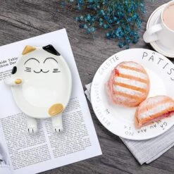 Repose-cuillère, Repose-cuillère En Céramique Pour Chat à Café Rouge Mignon, Repose-cuillère Pour Dessus De Cuisinière, Accessoires De Cuisine Pour Chat, Repose-cuillère Pour Comptoir De Cuisine, Déco -Wenko || Grohe || HOMCOM Soldes 88773387 4