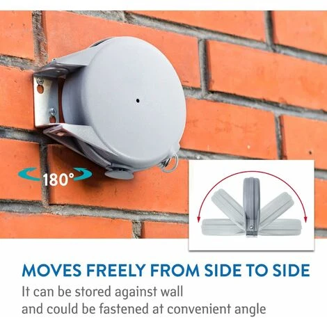 Long, Corde à Linge Rétractable De 12 M Pour Vêtements, Étendoir à Linge Très Robuste Et Résistant, Mécanisme Rétractable Automatique, Installation Facile Sur Murs, Séchoir De Jardin 6 Long, Corde à Linge Rétractable De 12 M Pour Vêtements, Étendoir à Linge Très Robuste Et Résistant, Mécanisme Rétractable Automatique, Installation Facile Sur Murs, Séchoir De Jardin – Image 4