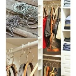 Crochets Anneaux De Rideau De Douche En Acier Inoxydable Chromé -12pcs - Argent -Wenko || Grohe || HOMCOM Soldes 90775207 5