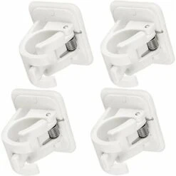 4 Pièces Support De Fixation Pour Tringle à Rideaux, Crochets Muraux Auto-adhésifs, Tringle à Serviette, Support Mural, Fixations Sans Perçage Tige Support Pour Rideau Canne, Cuisine, Chambre KCDRJA3I