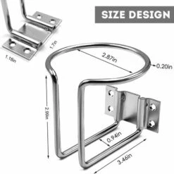 Lot De 2 Anneaux Porte-gobelets En Acier Inoxydable Pour Bateau, Voiture, Camion -Wenko || Grohe || HOMCOM Soldes 91626255 2