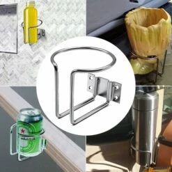 Lot De 2 Anneaux Porte-gobelets En Acier Inoxydable Pour Bateau, Voiture, Camion -Wenko || Grohe || HOMCOM Soldes 91626255 3