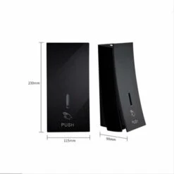 BDD Distributeur De Savon Savon Liquide Distributeur Noir Salle De Bains Murale Shampooing Gel Douche 450 ML Presse À Main Récipient En Plastique Cuisine Salle De Bains -Wenko || Grohe || HOMCOM Soldes 91661485 5