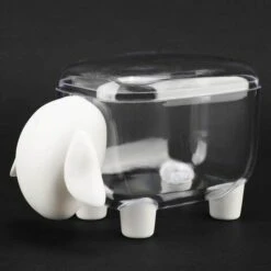 Boite à Coton, Tiges Holder Box En Plastique Avec Couvercle Boîte De Rangement Pour Cotons Ou Maquillage Cosmétiques, Transparent, Blanc -Wenko || Grohe || HOMCOM Soldes 92281118 4