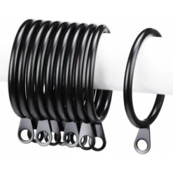 60 Pièces Anneaux De Rideau, Anneaux De Suspension En Métal De Rideaux Pour Rideaux Et Tringles, 38mm Diamètre Intérieur (Noir) -Wenko || Grohe || HOMCOM Soldes 92845181 5
