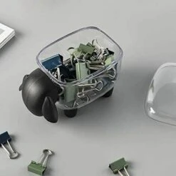 Mouton Boîte à Cases Rangement Maquillage Transparent Pour Coton Tige Et Coton, Porte-Cure-Dents Distributeur De Cure-Dents Noir -Wenko || Grohe || HOMCOM Soldes 93241953 4