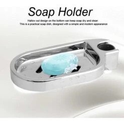 Porte-Savon Anti-Rouille Réglable Poli, Porte-douchette Réglable Slide Pratique Barre De Douche Pour Salle De Bains Et Cuisine -Wenko || Grohe || HOMCOM Soldes 93258772 2