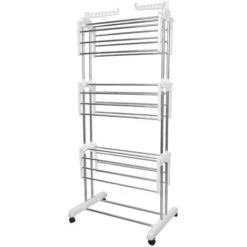 GUOYIHUA® Etendoir à Linge Peu Encombrant, Étendoir à Linge Interieur Pliable Avec Roues Pour Intérieur Et Extérieur, Support Pour Les Petits Objets. Blanc 9 GUOYIHUA® Etendoir à Linge Peu Encombrant, Étendoir à Linge Interieur Pliable Avec Roues Pour Intérieur Et Extérieur, Support Pour Les Petits Objets. Blanc -Wenko || Grohe || HOMCOM Soldes 93886600 3