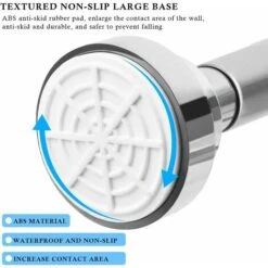 Tringle à Rideau De Douche Extensible 50-85 Cm Barre De Rideau De Douche Sans Percage Tringle De Rideau De Douche En Acier Inoxydable Pour Porte De Balcon De Placard Douche -Wenko || Grohe || HOMCOM Soldes 94131737 4