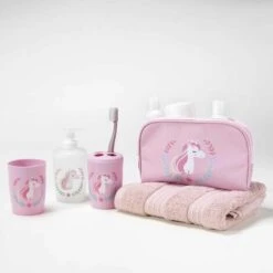 Accessoires De Salle De Bain 4 Pieces 14 X 21 Cm Zoelie La Licorne