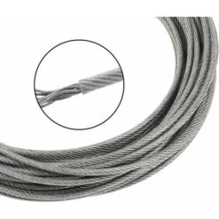 2mm X 10m Câble En Acier Inoxydable Enduite De PVC Fil Suspension Cadre Avec Câble Métallique Codes Fixes Des Vis Pour Suspendre Photo Vêtements Lampe Rideaux Chargé Max De 30KG -Wenko || Grohe || HOMCOM Soldes 94926527 5