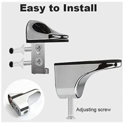 Pièces Support De Tablette En Verre,Réglables Alliage De Zinc Poli Salle De Bains Étagère En Verre Pour Le Verre Et Les Planchers En Bois Jusqu'À 3-20 Mm D'Épaisseur Max -Wenko || Grohe || HOMCOM Soldes 94926558 2