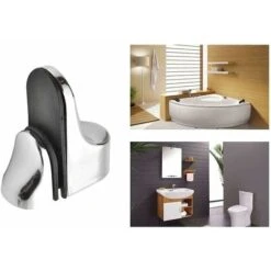 Pièces Support De Tablette En Verre,Réglables Alliage De Zinc Poli Salle De Bains Étagère En Verre Pour Le Verre Et Les Planchers En Bois Jusqu'À 3-20 Mm D'Épaisseur Max -Wenko || Grohe || HOMCOM Soldes 94926558 4