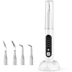 Détartreur à Ultrasons à 5 Vitesses Avec Base Rechargeable Pour Le Nettoyage Domestique Du Tartre, Des Dents Jaunes Et Des Taches De Tabac, Détartreur De Blanchiment Des Dents