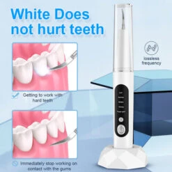 Détartreur à Ultrasons à 5 Vitesses Avec Base Rechargeable Pour Le Nettoyage Domestique Du Tartre, Des Dents Jaunes Et Des Taches De Tabac, Détartreur De Blanchiment Des Dents -Wenko || Grohe || HOMCOM Soldes 95070787 4