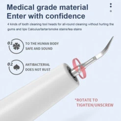 Détartreur à Ultrasons à 5 Vitesses Avec Base Rechargeable Pour Le Nettoyage Domestique Du Tartre, Des Dents Jaunes Et Des Taches De Tabac, Détartreur De Blanchiment Des Dents -Wenko || Grohe || HOMCOM Soldes 95070787 5