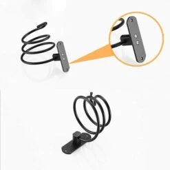 Support Pour Sèche-cheveux Pour Montage Mural Avec Perçage - Pour Hôtel, Salle De Bain, WC, Barbier Aluminium, Finition Mate, Noir, 1 Pièce. -Wenko || Grohe || HOMCOM Soldes 95205292 4