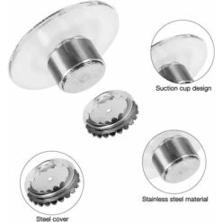 Lot De 6 Porte Savon Aimanté Ventouse, Porte Savon Muraldouche Sans Perçage, Aimant Savon Solide, Porte-Savon Douche Aimanté Magique Sans Perçage - Pour Salle De Bain Evier Baignoire Cuisine -Wenko || Grohe || HOMCOM Soldes 95628827 3