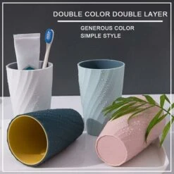 Lot De 2 Gobelets De Brosse à Dents De Salle De Bain Doux Et Incassables (blanc) -Wenko || Grohe || HOMCOM Soldes 95790587 5