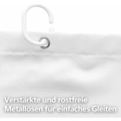 Rideau De Douche　Rideau De Douche étroit Blanc De Large Pour Les Petites Baignoires, Rideau De Salle De Bain En Tissu Polyester Hydrofuge , 80 De Largeur X 180 De Hauteur -Wenko || Grohe || HOMCOM Soldes 96338234 5