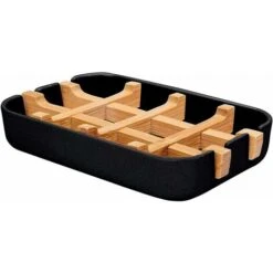 Porte-savon　Porte-Savon En Fibre De Bambou Bambou Naturel En Bois Porte Savons Boîte Avec ÉgouttoirAmovible Durable L'environnement Boîte À Savon En Bambou Naturel Pour Cuisine Et De La Salle De Bain