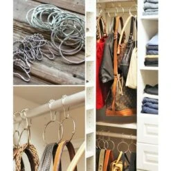 Anneau De Douche　Crochets Anneaux De Rideau De Douche En Acier Inoxydable Chromé -12pcs -Wenko || Grohe || HOMCOM Soldes 96341375 5