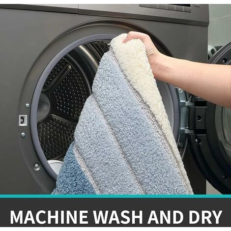 Tapis De Bain Antidérapant, Super Doux, Lavable En Machine, Absorbant, 50 X 80 Cm, (bleu) 6 Tapis De Bain Antidérapant, Super Doux, Lavable En Machine, Absorbant, 50 X 80 Cm, (bleu) – Image 4