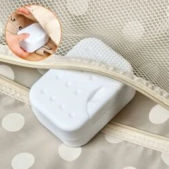 Luvadeyo Lot De 2 étuis De Savon De Voyage, Porte-savon De Voyage, étanche, Porte-savon Pour Extérieur, Randonnée, Voyage, Salle De Bain, Savon (blanc Et Bleu), Avec Mousse -Wenko || Grohe || HOMCOM Soldes 97261723 4